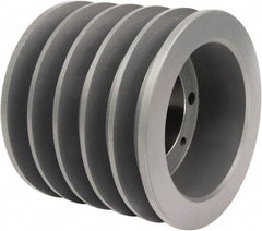 TB Wood's - 5 Groove, 1/2 to 2-1/2 Bore Diam, 6" Outside Diam, QD Bushed V Belt Sheave - 6.00 3V Diam Belt Pitch - Americas Industrial Supply