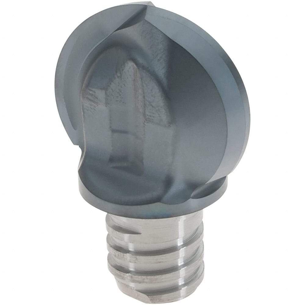 Iscar - MM HBR Grade IC908 Carbide Ball Nose Milling Tip Insert - TiAlN Finish, 2 Flutes, 25.4mm Cutting Diam, 23.4mm Extension - Americas Industrial Supply