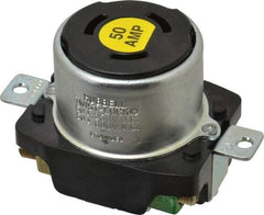 Hubbell Wiring Device-Kellems - 250 VDC, 600 VAC, 50 Amp, Self Grounding Receptacle - 3 Poles, 4 Wire, Female End, Black - Americas Industrial Supply