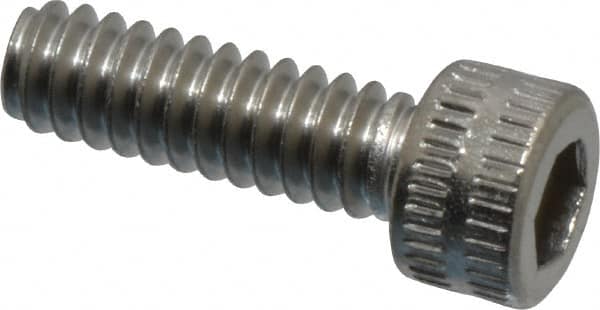 Made in USA - #4-40 UNC Hex Socket Drive, Socket Cap Screw - Grade 18-8 Stainless Steel, Uncoated, 3/8" Length Under Head - Americas Industrial Supply