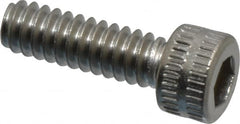 Made in USA - #4-40 UNC Hex Socket Drive, Socket Cap Screw - Grade 18-8 Stainless Steel, Uncoated, 3/8" Length Under Head - Americas Industrial Supply