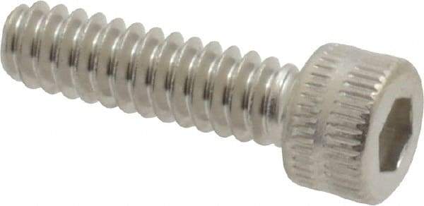 Made in USA - #6-32 UNC Hex Socket Drive, Socket Cap Screw - Grade 18-8 Stainless Steel, Uncoated, 1/2" Length Under Head - Americas Industrial Supply