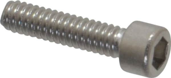 Made in USA - #2-56 UNC Hex Socket Drive, Socket Cap Screw - Grade 18-8 Stainless Steel, Uncoated, 3/8" Length Under Head - Americas Industrial Supply