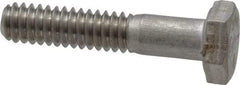 Made in USA - 1/4-20 UNC, 1-1/4" Length Under Head Hex Head Cap Screw - Grade 18-8 Stainless Steel, Uncoated, 7/16" Hex - Americas Industrial Supply
