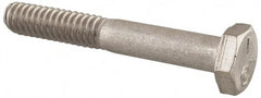 Made in USA - 1/4-20 UNC, 1-3/4" Length Under Head Hex Head Cap Screw - Grade 18-8 Stainless Steel, Uncoated, 7/16" Hex - Americas Industrial Supply