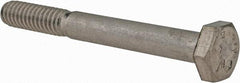 Made in USA - 1/4-20 UNC, 2-1/4" Length Under Head Hex Head Cap Screw - Grade 18-8 Stainless Steel, Uncoated, 7/16" Hex - Americas Industrial Supply