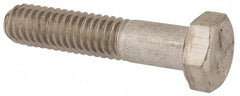 Made in USA - 5/16-18 UNC, 1-1/2" Length Under Head Hex Head Cap Screw - Grade 18-8 Stainless Steel, Uncoated, 1/2" Hex - Americas Industrial Supply