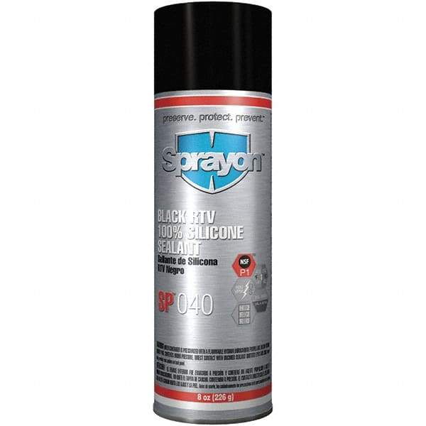 Sprayon - 8 oz Automotive Gasket Sealant - 122°F Max, Black, Comes in Aerosol Can - Americas Industrial Supply