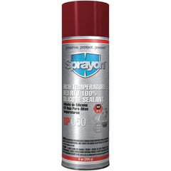Sprayon - 8 oz Automotive Gasket Sealant - 122°F Max, Red, Comes in Aerosol Can - Americas Industrial Supply