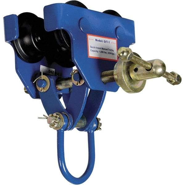 Vestil - 0.5 Ton Capacity Quick Install Manual Trolley - 3" to 5" Flange Width - Americas Industrial Supply