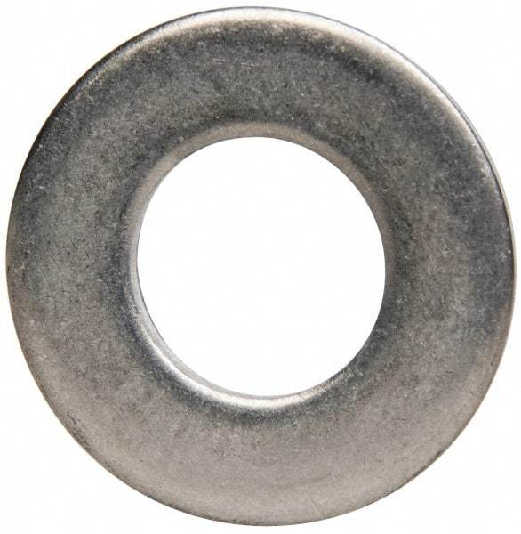 Made in USA - 1/2" Screw, Grade 300 Stainless Steel Standard Flat Washer - 0.531" ID x 1.062" OD, 0.074" Thick, Plain Finish, Meets Military Specifications - Americas Industrial Supply