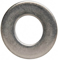 Made in USA - 1/2" Screw, Grade 300 Stainless Steel Standard Flat Washer - 0.531" ID x 1.062" OD, 0.074" Thick, Plain Finish, Meets Military Specifications - Americas Industrial Supply