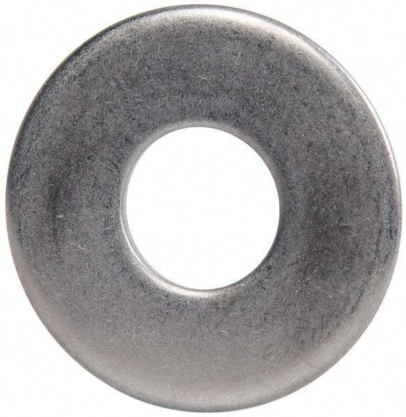 Made in USA - 5/8" Screw, Grade 300 Stainless Steel Standard Flat Washer - 0.688" ID x 1-3/4" OD, 0.108" Thick, Passivated Finish, Meets Military Specifications - Americas Industrial Supply