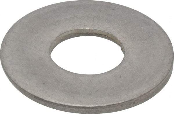 Made in USA - 1" Screw, Grade 300 Stainless Steel Standard Flat Washer - 1.062" ID x 2-1/2" OD, 0.136" Thick, Passivated Finish, Meets Military Specifications - Americas Industrial Supply
