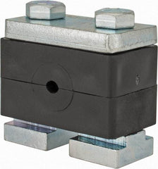 HYDAC - 2.87" Wide x 1.89" High x 1.18" Deep, Polypropylene Heavy Duty C-Rail Mount Vibration-Control Clamp - Carbon Steel Plate, Mount with C-Rail Nuts, Top plates, Clamp Pairs, and Bolts - Americas Industrial Supply