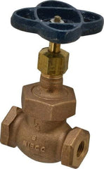 NIBCO - 1/4" Pipe, Threaded Ends, Bronze Integral Globe Valve - PTFE Disc, Screw-In Bonnet, 200 psi WOG, 125 psi WSP, Class 125 - Americas Industrial Supply