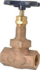 NIBCO - 1" Pipe, Threaded Ends, Bronze Integral Globe Valve - Bronze Disc, Union Bonnet, 600 psi WOG, 300 psi WSP, Class 300 - Americas Industrial Supply