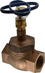 NIBCO - 2" Pipe, Threaded Ends, Bronze Integral Globe Valve - Bronze Disc, Union Bonnet, 600 psi WOG, 300 psi WSP, Class 300 - Americas Industrial Supply