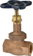 NIBCO - 1" Pipe, Threaded Ends, Bronze Integral Globe Valve - PTFE Disc, Union Bonnet, 600 psi WOG, 300 psi WSP, Class 300 - Americas Industrial Supply