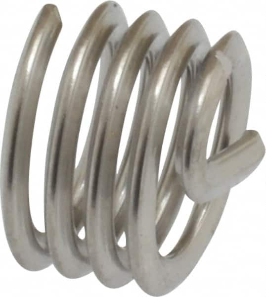 Heli-Coil - 5/16-18 UNC, 0.312" OAL, Free Running Helical Insert - 4 Free Coils, Tanged, Stainless Steel, 1D Insert Length - Americas Industrial Supply