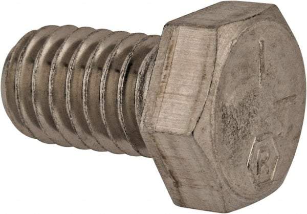 Made in USA - 3/8-16 UNC, 5/8" Length Under Head Hex Head Cap Screw - Grade 18-8 Stainless Steel, Uncoated, 9/16" Hex - Americas Industrial Supply