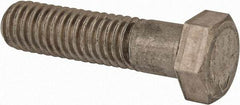 Made in USA - 3/8-16 UNC, 1-1/2" Length Under Head Hex Head Cap Screw - Grade 18-8 Stainless Steel, Uncoated, 9/16" Hex - Americas Industrial Supply