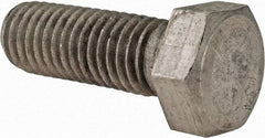 Made in USA - 1/2-13 UNC, 1-1/2" Length Under Head Hex Head Cap Screw - Grade 18-8 Stainless Steel, Uncoated, 3/4" Hex - Americas Industrial Supply