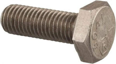 Made in USA - 1/4-28 UNF, 3/4" Length Under Head Hex Head Cap Screw - Grade 18-8 Stainless Steel, Uncoated, 7/16" Hex - Americas Industrial Supply