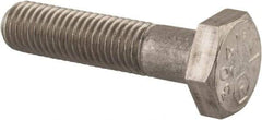 Made in USA - 1/4-28 UNF, 1-1/8" Length Under Head Hex Head Cap Screw - Grade 18-8 Stainless Steel, Uncoated, 7/16" Hex - Americas Industrial Supply