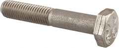 Made in USA - 1/4-28 UNF, 1-1/2" Length Under Head Hex Head Cap Screw - Grade 18-8 Stainless Steel, Uncoated, 7/16" Hex - Americas Industrial Supply