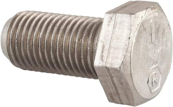Made in USA - 3/8-24 UNF, 3/4" Length Under Head Hex Head Cap Screw - Grade 18-8 Stainless Steel, Uncoated, 9/16" Hex - Americas Industrial Supply