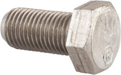 Made in USA - 3/8-24 UNF, 3/4" Length Under Head Hex Head Cap Screw - Grade 18-8 Stainless Steel, Uncoated, 9/16" Hex - Americas Industrial Supply