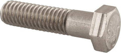 Made in USA - 3/8-24 UNF, 1-1/2" Length Under Head Hex Head Cap Screw - Grade 18-8 Stainless Steel, Uncoated, 9/16" Hex - Americas Industrial Supply