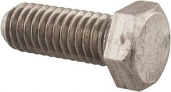 Made in USA - 3/8-24 UNF, 2" Length Under Head Hex Head Cap Screw - Grade 18-8 Stainless Steel, Uncoated, 9/16" Hex - Americas Industrial Supply