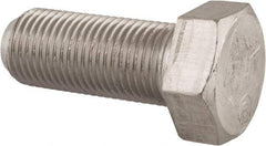 Made in USA - 1/2-20 UNF, 1-1/4" Length Under Head Hex Head Cap Screw - Grade 18-8 Stainless Steel, Uncoated, 3/4" Hex - Americas Industrial Supply