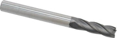 Niagara Cutter - 1/4", 3/4" LOC, 1/4" Shank Diam, 2-1/2" OAL, 4 Flute, Solid Carbide Square End Mill - Single End, Diamond Finish, Spiral Flute, 30° Helix, Right Hand Cut, Right Hand Flute, Series DIA430 - Americas Industrial Supply