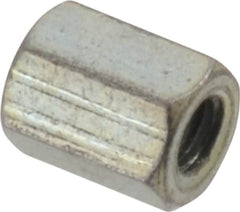 Electro Hardware - #4-40, 1/4" OAL, 3/16" Across Flats, Brass Hex Fully Threaded Female Circuit Board Standoffs - 1/4" Thread Depth, 1/4" Body Length, Zinc-Plated Clear Chromate Finish - Americas Industrial Supply