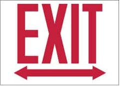 NMC - Exit, Pressure Sensitive Vinyl Exit Sign - 14" Wide x 10" High - Americas Industrial Supply