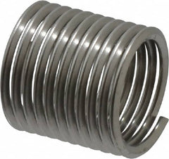 Recoil - 7/16-20 UNF, 0.656" OAL, Free Running Helical Insert - 10-5/8 Free Coils, Tanged, Stainless Steel, Bright Finish, 1-1/2D Insert Length - Americas Industrial Supply