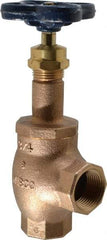 NIBCO - 3/4" Pipe, Class 125, Threaded Bronze Renewable Angle Gate Valve - 200 WOG, 125 WSP, Screw-In Bonnet - Americas Industrial Supply