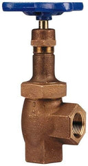 NIBCO - 2" Pipe, Class 300, Threaded Bronze Renewable Angle Gate Valve - 600 WOG, 300 WSP, Union Bonnet - Americas Industrial Supply
