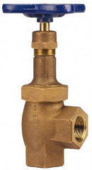 NIBCO - 1-1/2" Pipe, Class 300, Threaded Bronze Replaceable Angle Gate Valve - 600 WOG, 300 WSP, Union Bonnet - Americas Industrial Supply
