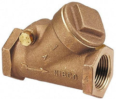 NIBCO - 1-1/2" Bronze Check Valve - Y-Pattern, FNPT x FNPT, 200 WOG - Americas Industrial Supply