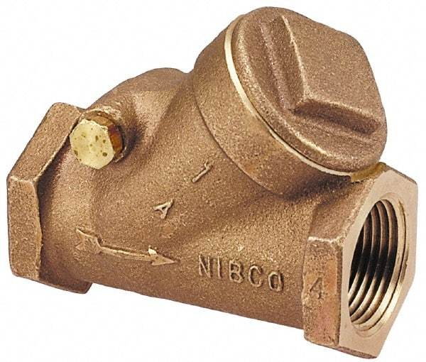 NIBCO - 3/8" Bronze Check Valve - Y-Pattern, FNPT x FNPT, 200 WOG - Americas Industrial Supply
