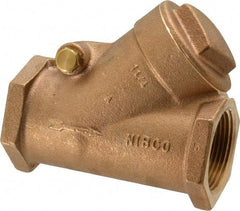 NIBCO - 1-1/4" Bronze Check Valve - Y-Pattern, FNPT x FNPT, 200 WOG - Americas Industrial Supply