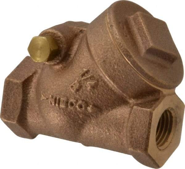 NIBCO - 1/4" Bronze Check Valve - Y-Pattern, FNPT x FNPT, 200 WOG - Americas Industrial Supply