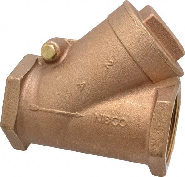 NIBCO - 2" Bronze Check Valve - Y-Pattern, FNPT x FNPT, 200 WOG - Americas Industrial Supply