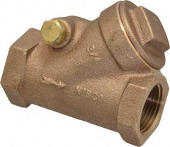 NIBCO - 3/4" Bronze Check Valve - Y-Pattern, FNPT x FNPT, 200 WOG - Americas Industrial Supply