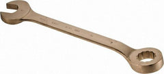 Ampco - 2" 12 Point Offset Combination Wrench - 15° Offset Angle, 22-3/4" OAL, Aluminum Bronze, Plain Finish - Americas Industrial Supply