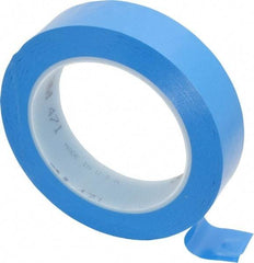 3M - Blue Solid Color Vinyl Tape - 1" Wide x 108' Long x 5.2 mil Thick, General Traffic - Americas Industrial Supply